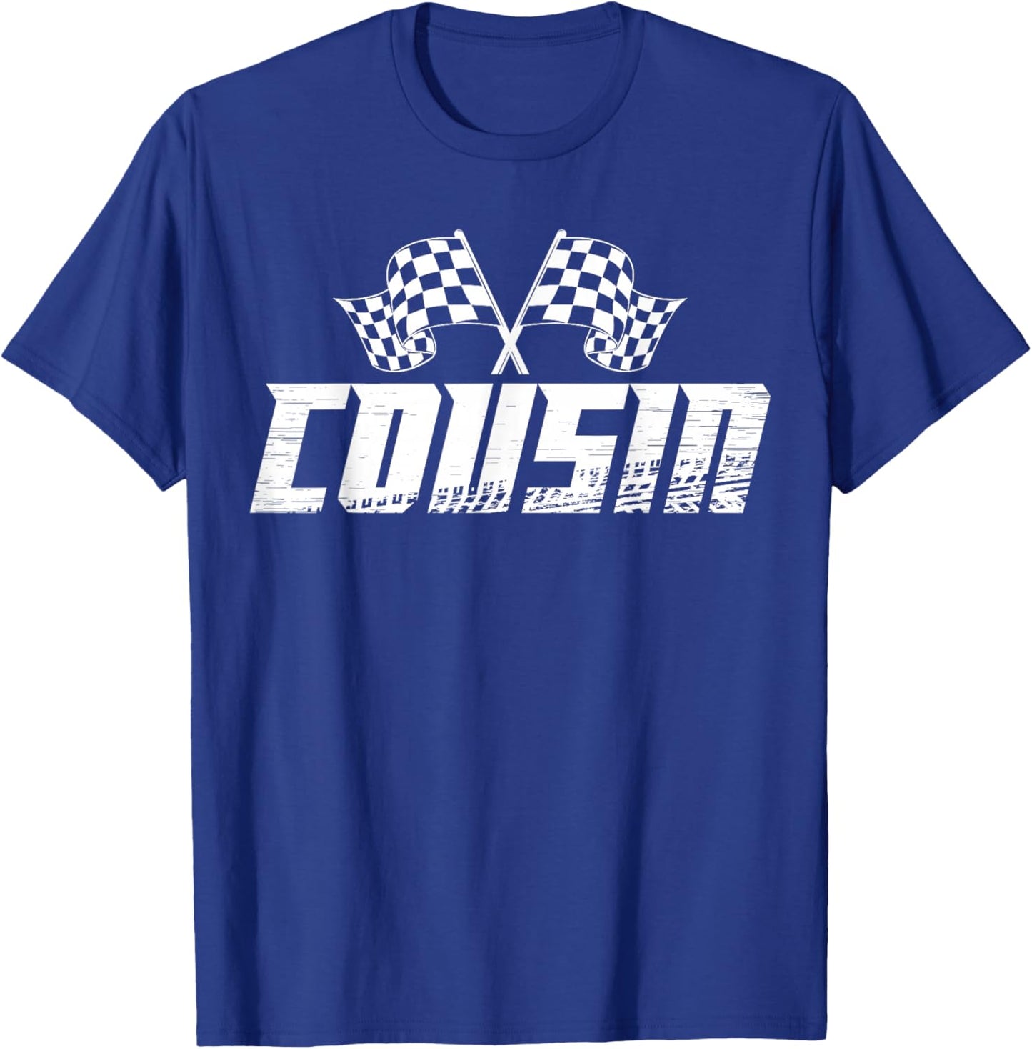 Cousin Pit Crew Family Racing Birthday Race Car T-Shirt - T-Shirt | Royal