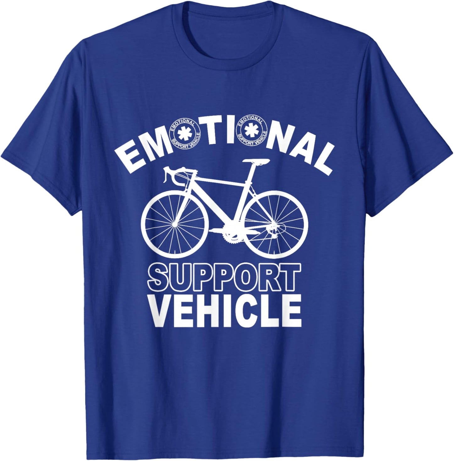 Cycling - Emotional Support Vehicle! Bicycle! T-Shirt - T-Shirt | Royal