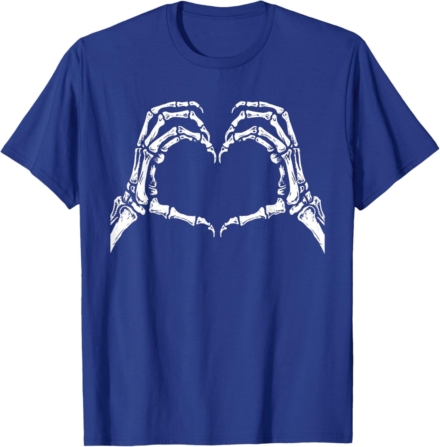 Skeleton Hands Heart Sign Retro Halloween Costume Women Girl T-Shirt - T-Shirt | Royal