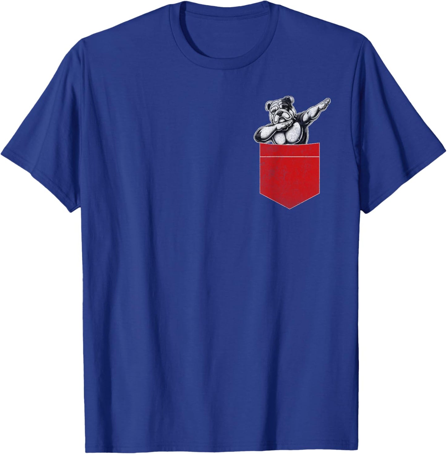 Graphic Bulldog in The Pocket Men Women Kids T-Shirt - T-Shirt | Royal