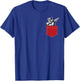 Graphic Bulldog in The Pocket Men Women Kids T-Shirt - T-Shirt | Royal