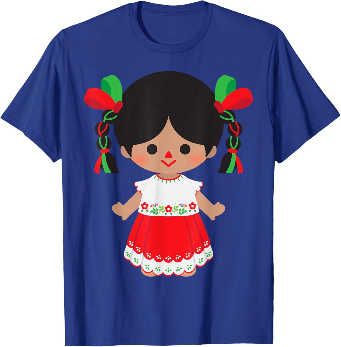 Traditional Mexican Handmade Maria Rag Dolls Mexicana Otomi T-Shirt - T-Shirt | Royal