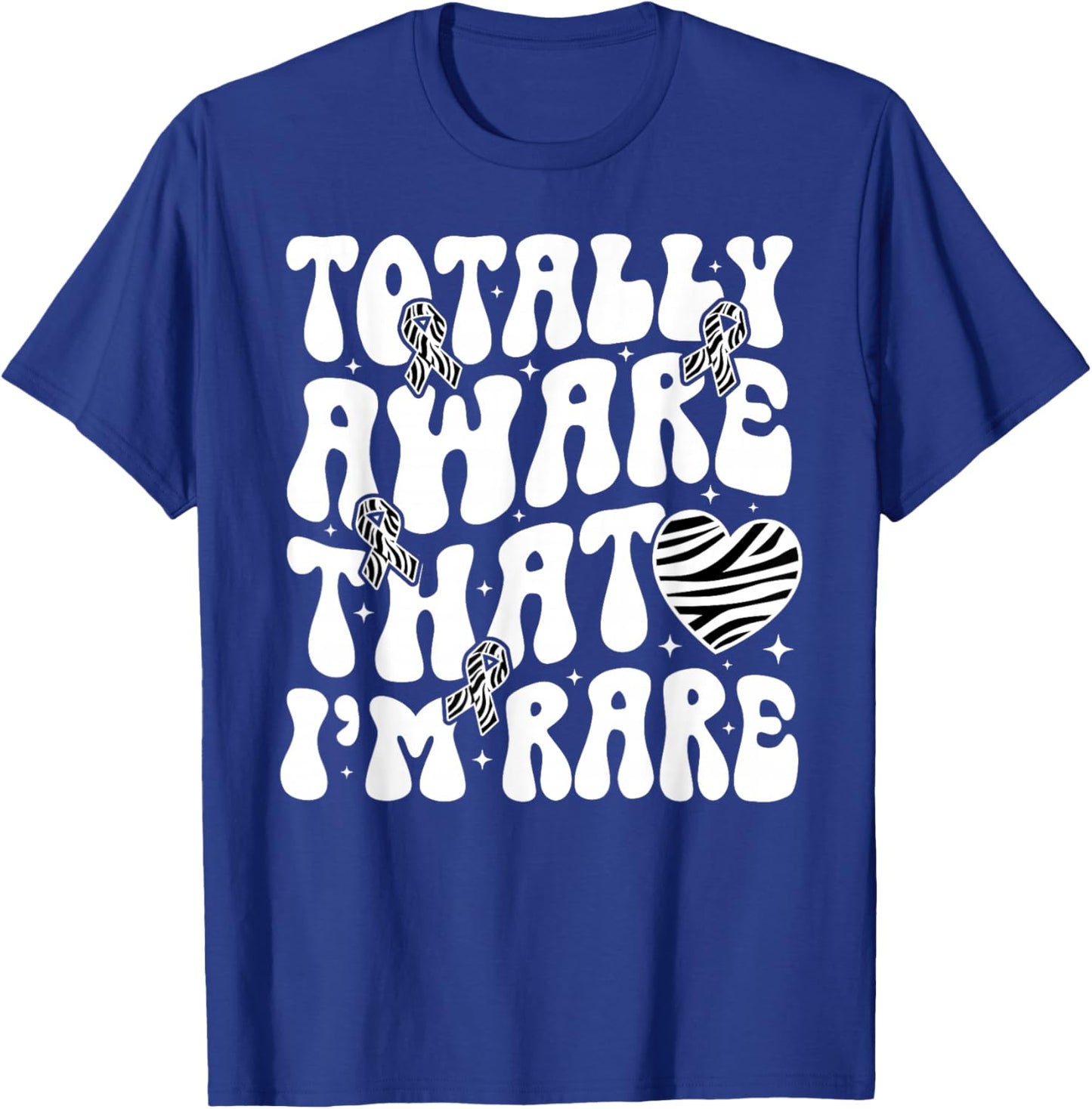 Aware That I'm Rare Disease Warrior Rare Disease Awareness T-Shirt - T-Shirt | Royal