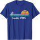 Vintage Amity 1975 Sunset Retro Sailboat Sunrise Summer T-Shirt - T-Shirt | Royal