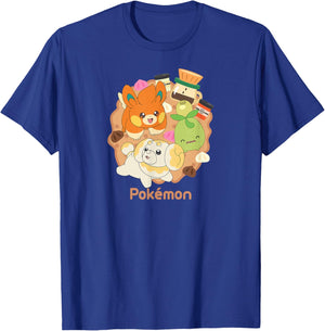Pokémon - Fidough Smoliv Pawmi Cafe Trio T-Shirt - T-Shirt | Royal