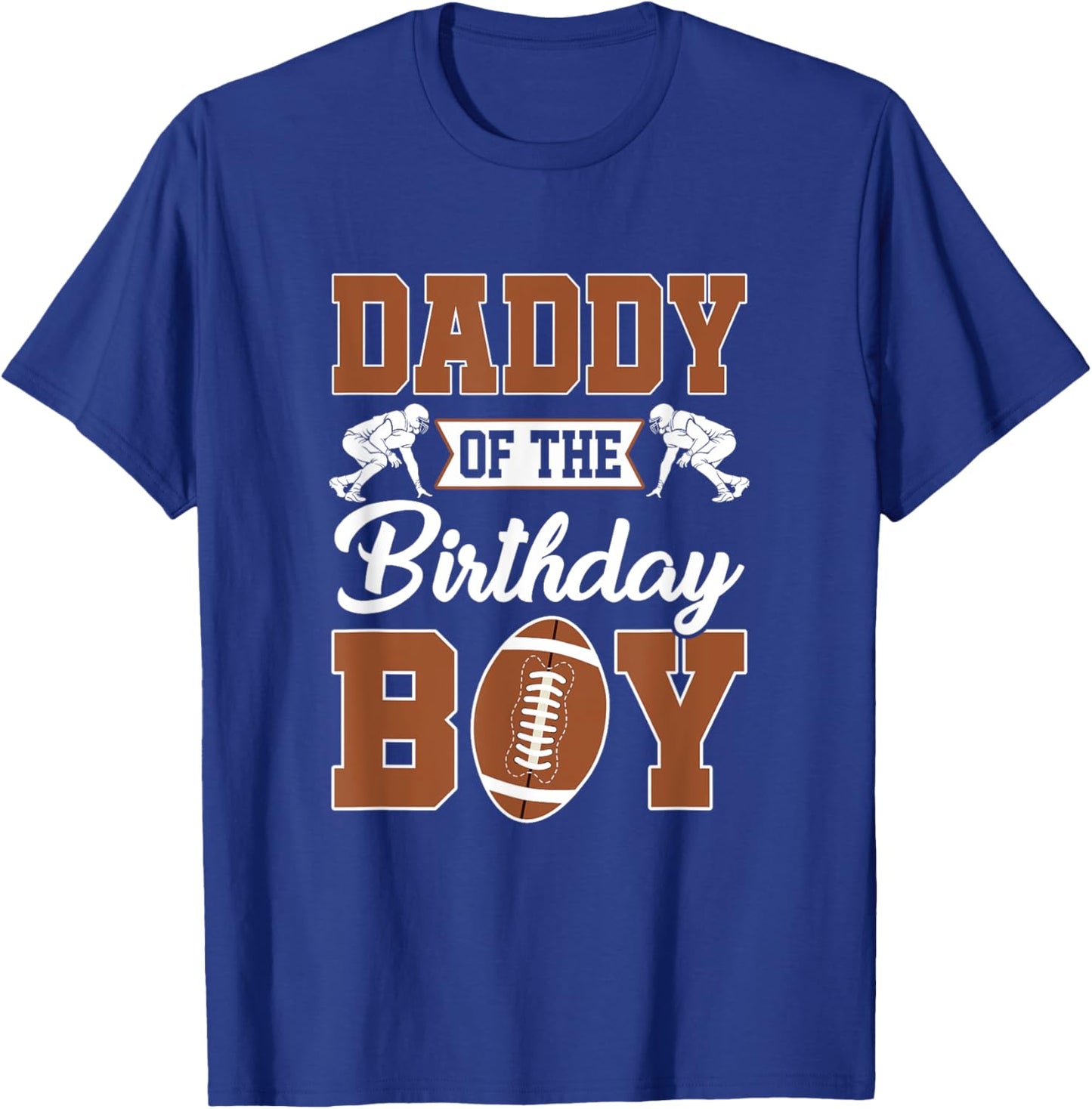 Daddy Of The Birthday Boy Football Party Family Matching T-Shirt - T-Shirt | Royal