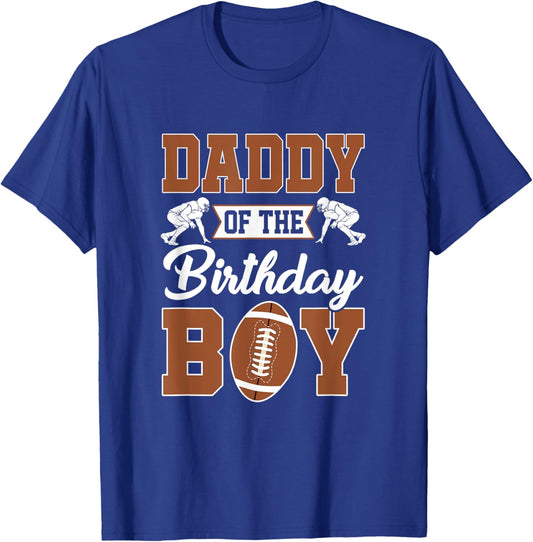 Daddy Of The Birthday Boy Football Party Family Matching T-Shirt - T-Shirt | Royal