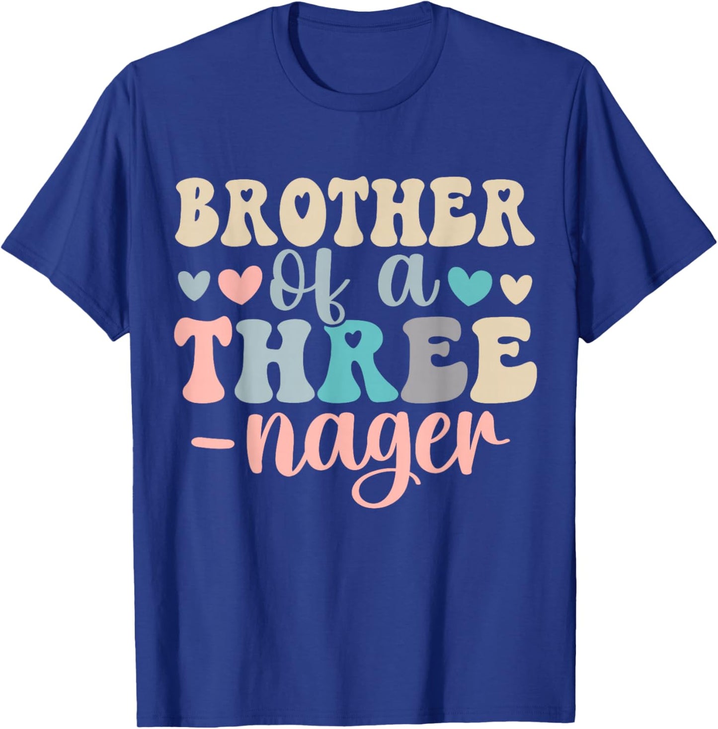 Brother of A Threenager 3rd Birthday Matching Family Boho T-Shirt - T-Shirt | Royal