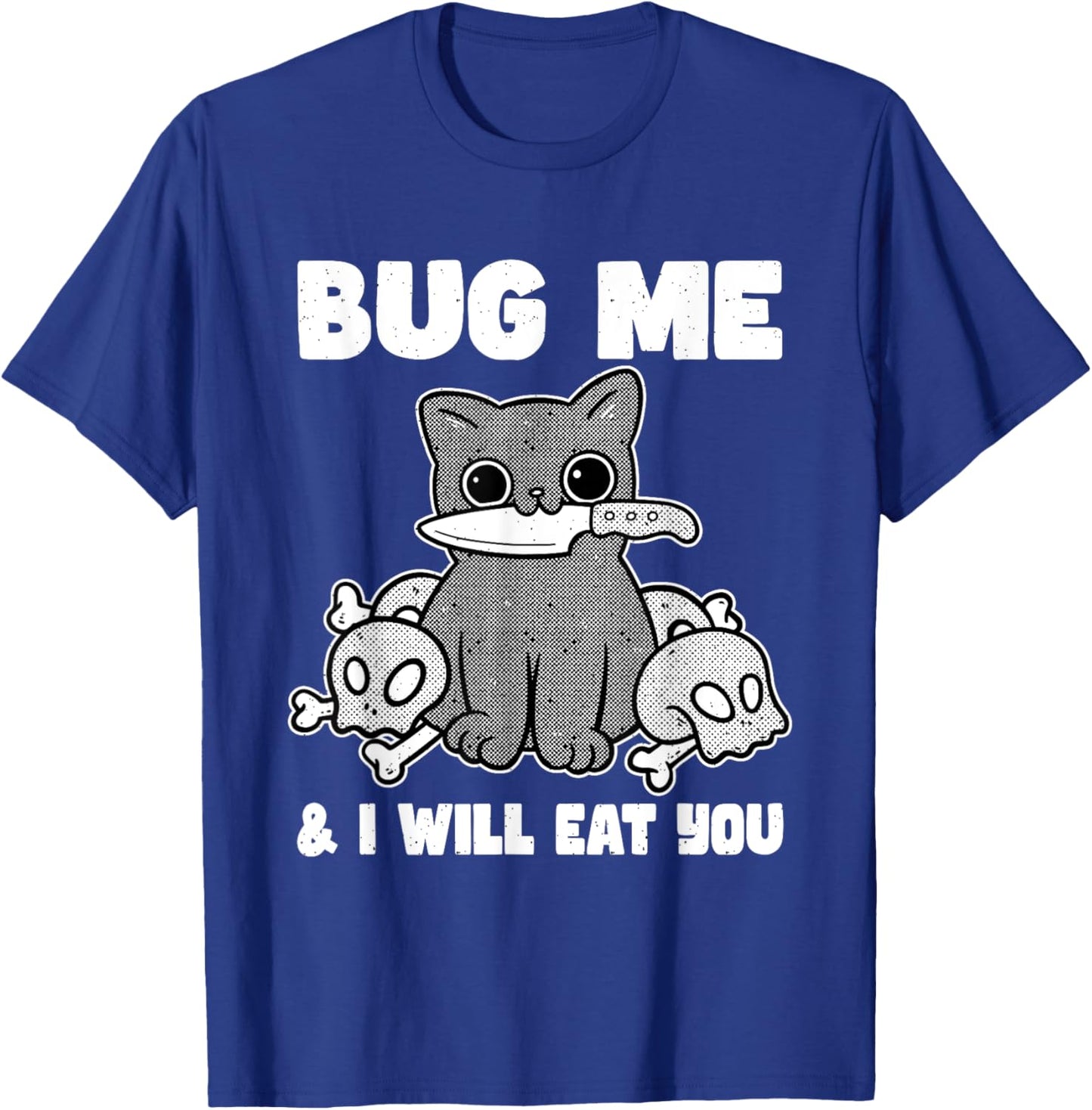 Funny Knife Cat Lover Sarcastic Pet Kitty Cat Men Women T-Shirt - T-Shirt | Royal