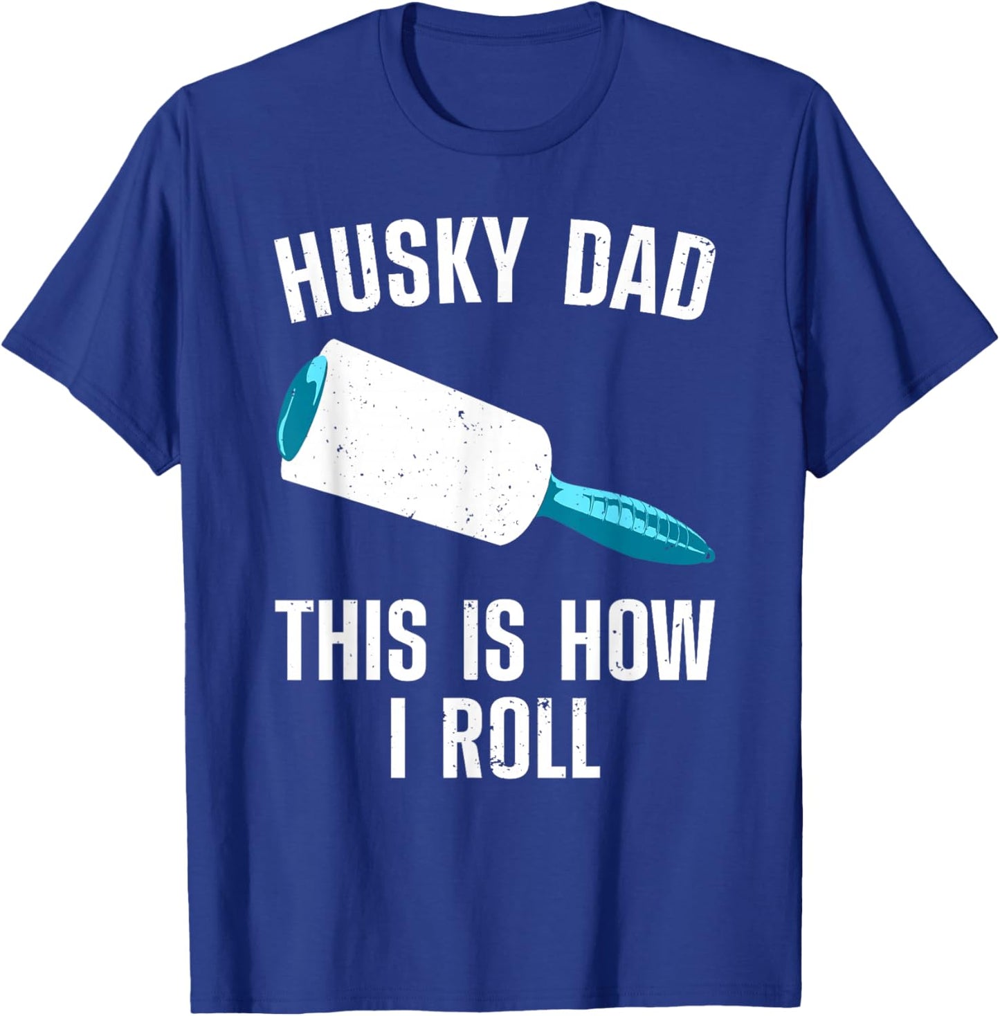 Husky Dad Art For Father Men Husky Lover Siberian Husky Dog T-Shirt - T-Shirt | Royal