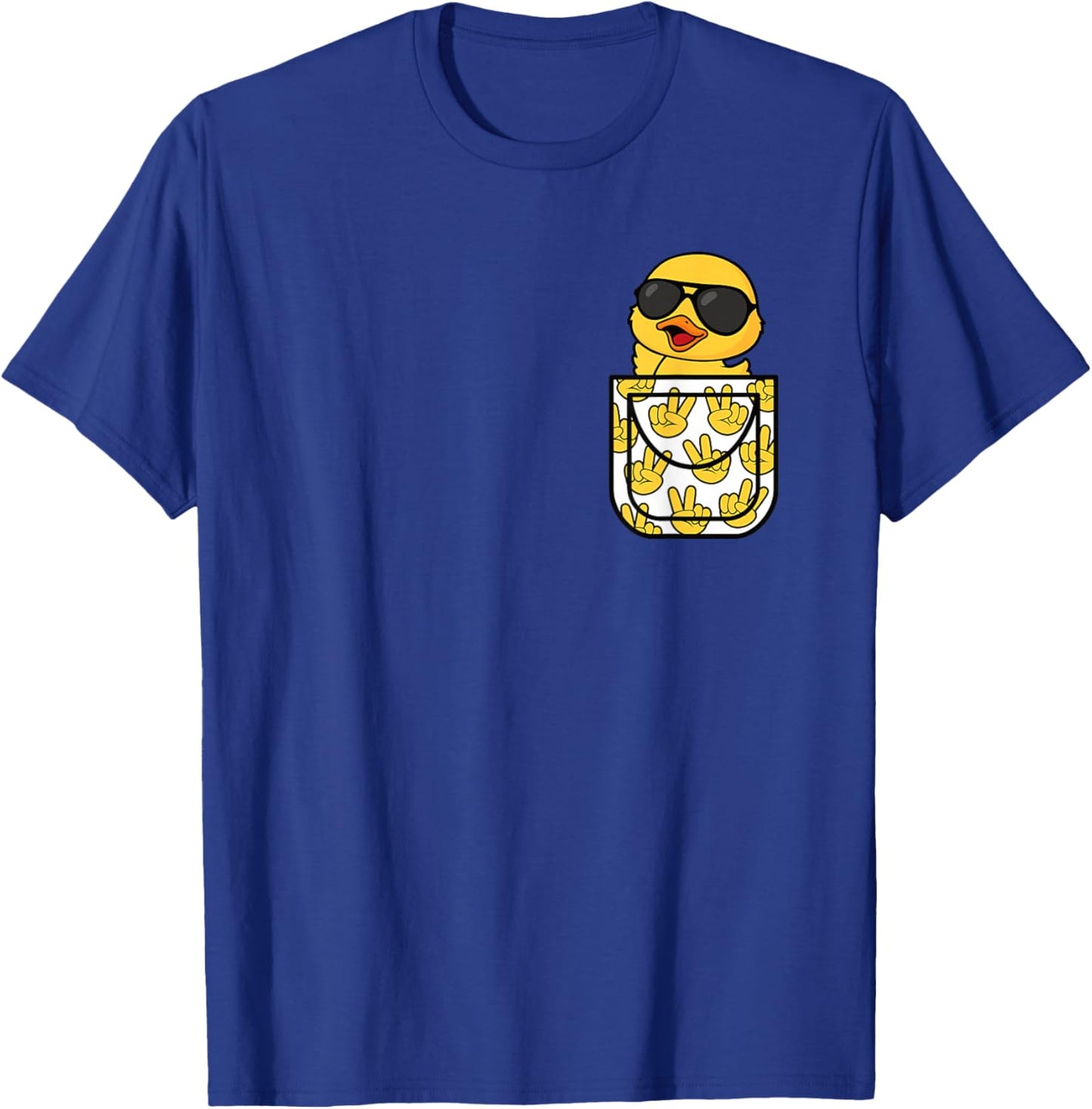 Funny Duck Pocket Duck Lover Men Women Boys Girls Kids T-Shirt - T-Shirt | Royal