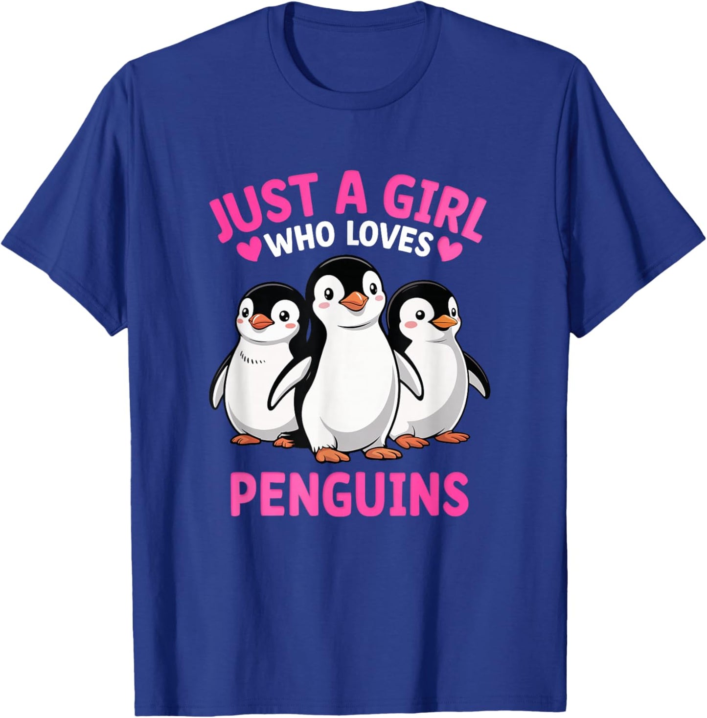 Funny Penguin Animal Just A Girl Who Loves Penguins T-Shirt - T-Shirt | Royal
