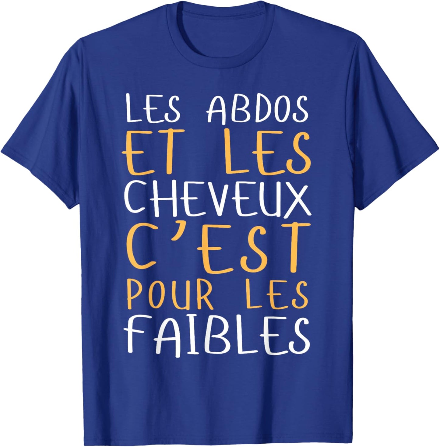 Man Abdos Hair For The Weak - Bald Big Bide Humor T-Shirt - T-Shirt | Royal