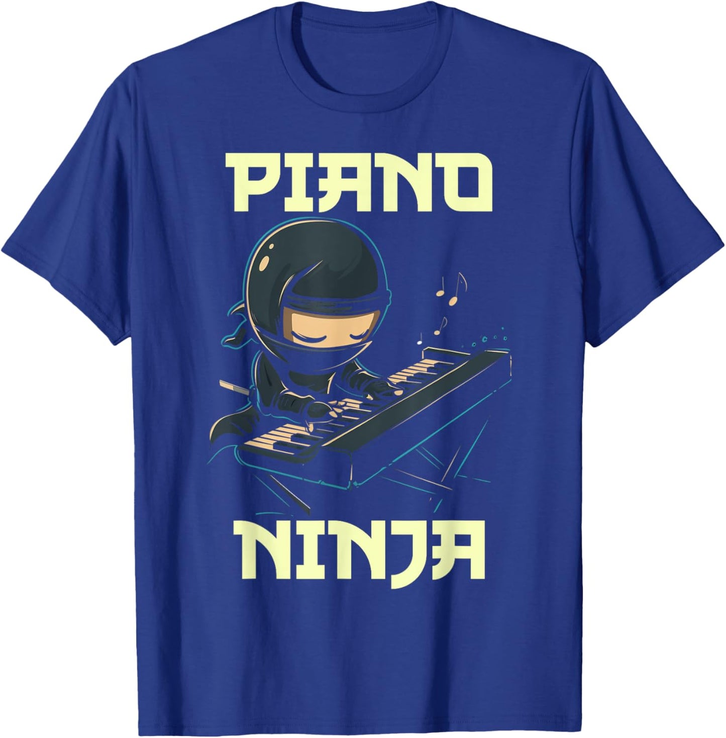 Piano Ninja Funny Cute Kawaii Music Musician Pianist T-Shirt - T-Shirt | Royal