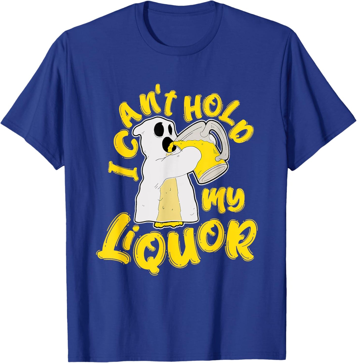 Halloween Beer Can’t Hold My Liquor Ghost Drank T-Shirt - T-Shirt | Royal