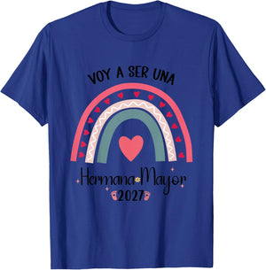 Kids Big Sister 2027 Spanish Voy A Ser Hermana Mayor 2027 T-Shirt - T-Shirt | Royal