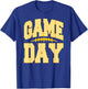 Game Day Football Season Football Mama Girl Black Gold Vibes T-Shirt - T-Shirt | Royal