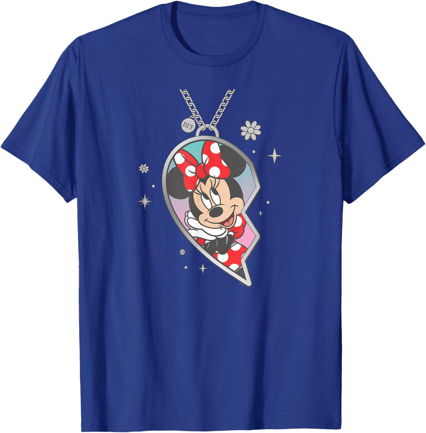 Disney BFF Best Friends Minnie Mouse Matching Heart Necklace T-Shirt - T-Shirt | Royal