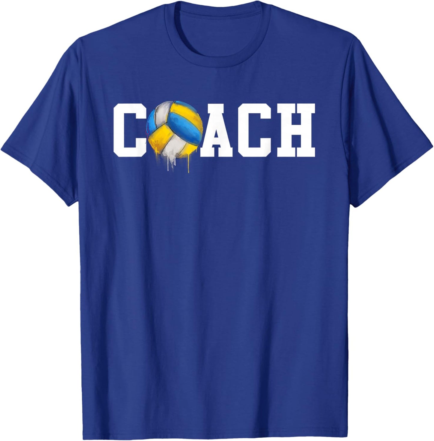 Best Volleyball Coach Funny Trainer Court Volleyball Coach T-Shirt - T-Shirt | Royal