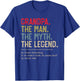 Grandpa The Man The Myth The Legend He Knows Everything T-Shirt - T-Shirt | Royal