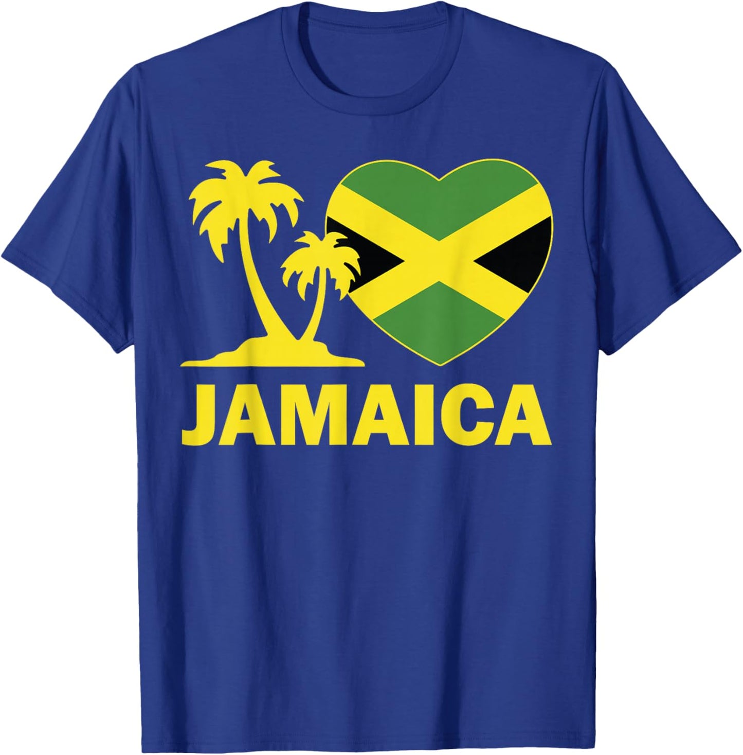 Jamaica-Shirt I love Jamaican Flag Heart Women Men Kid Girls T-Shirt - T-Shirt | Royal
