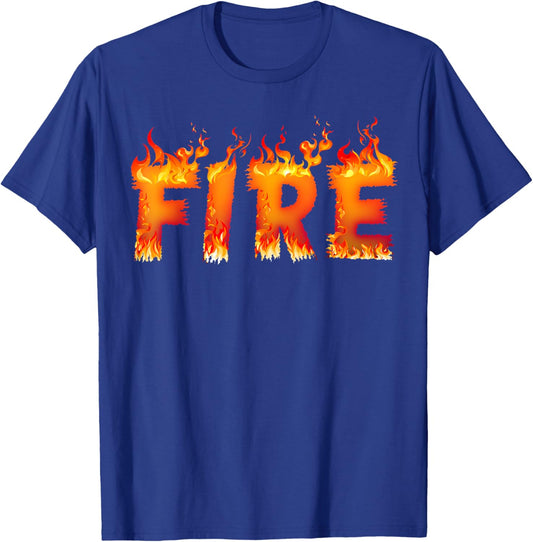 Fire and Ice Last Minute Halloween Matching Couple Costume T-Shirt - T-Shirt | Royal