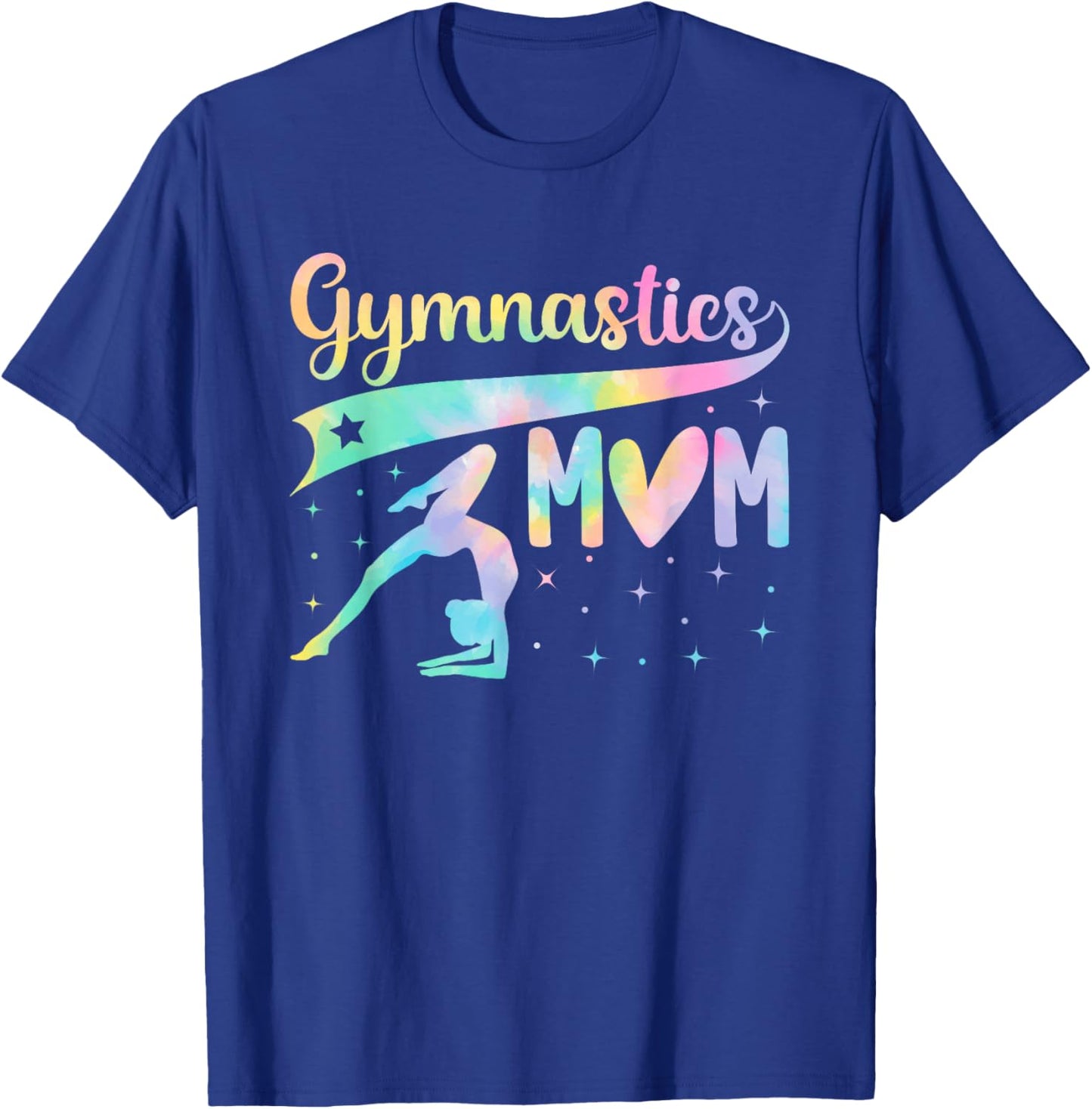 Gymnastics Mom Tie Dye Handstand Girls Women Gymnast T-Shirt - T-Shirt | Royal