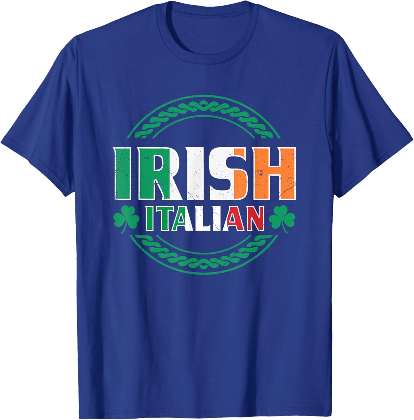 Irish Italian Flag Half Irish Half Italian St Patrick's Day T-Shirt - T-Shirt | Royal