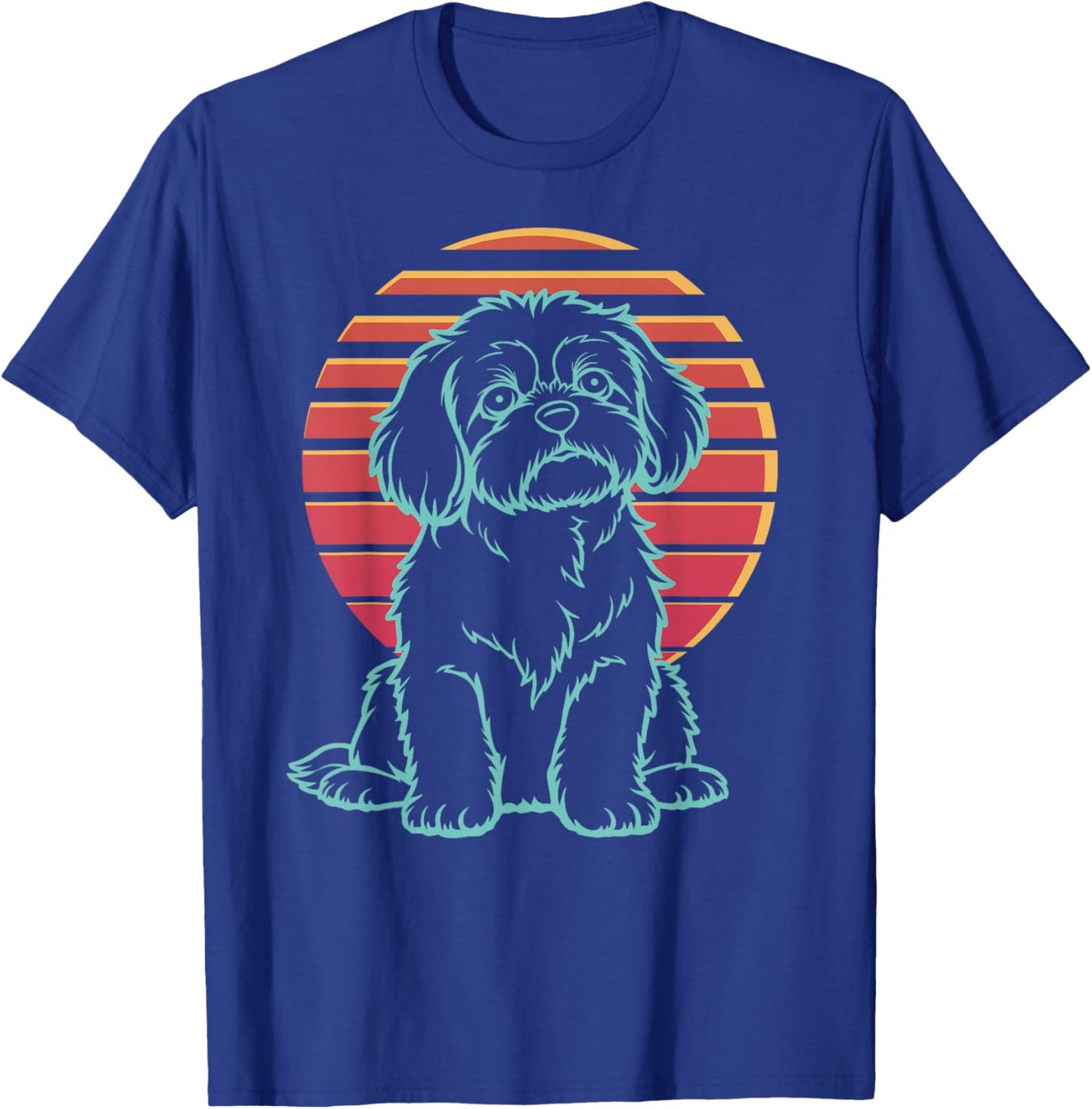 Havanese Lover Dog Owner Retro Synthwave 80s T-Shirt - T-Shirt | Royal