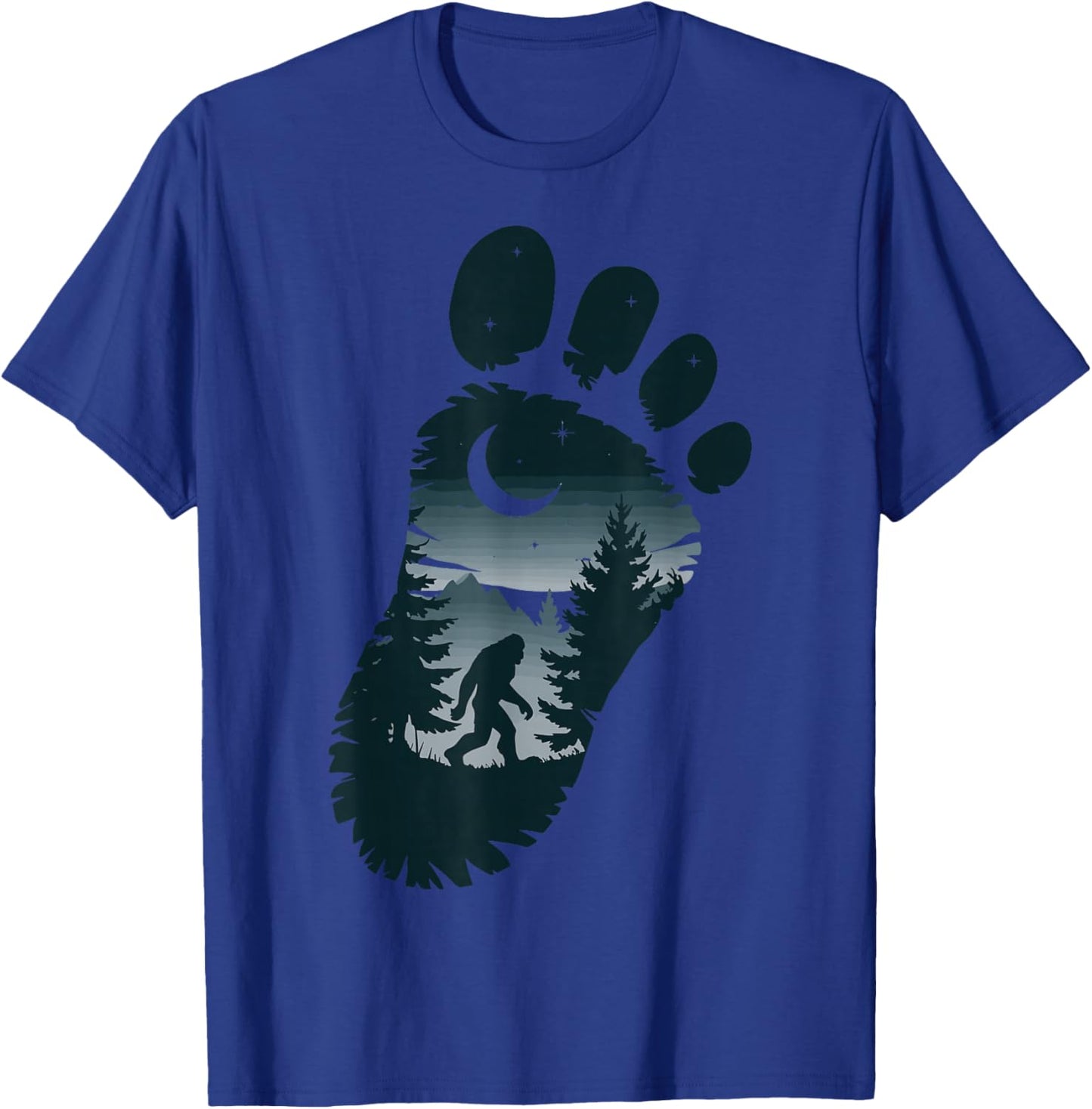 Bigfoot Footprint Mythology T-Shirt - T-Shirt | Royal
