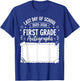 Last Day of School Autograph 1st Grade Graduation 2025-2026 T-Shirt - T-Shirt | Royal