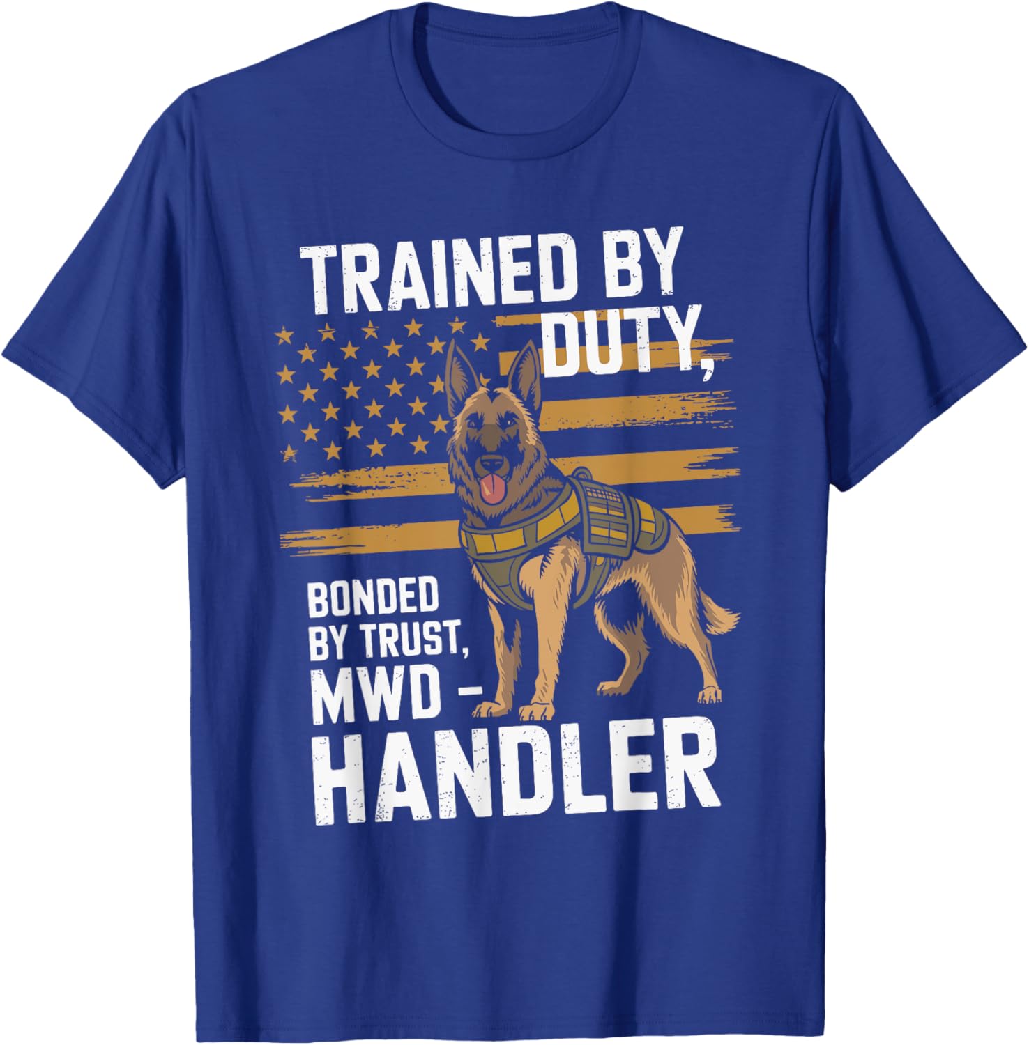 Military Working Dog Handler K9 Veteran Men T-Shirt - T-Shirt | Royal