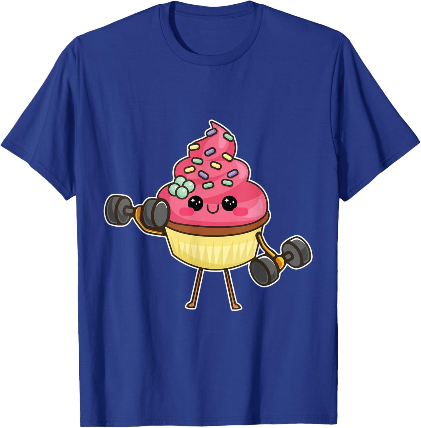 Funny Cupcake Woman Gym Training Cute Cupcake Workout T-Shirt - T-Shirt | Royal