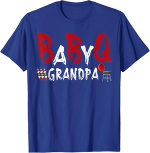 Grandpa Baby BBQ Shower Themed Family Matching Barbecue T-Shirt - T-Shirt | Royal