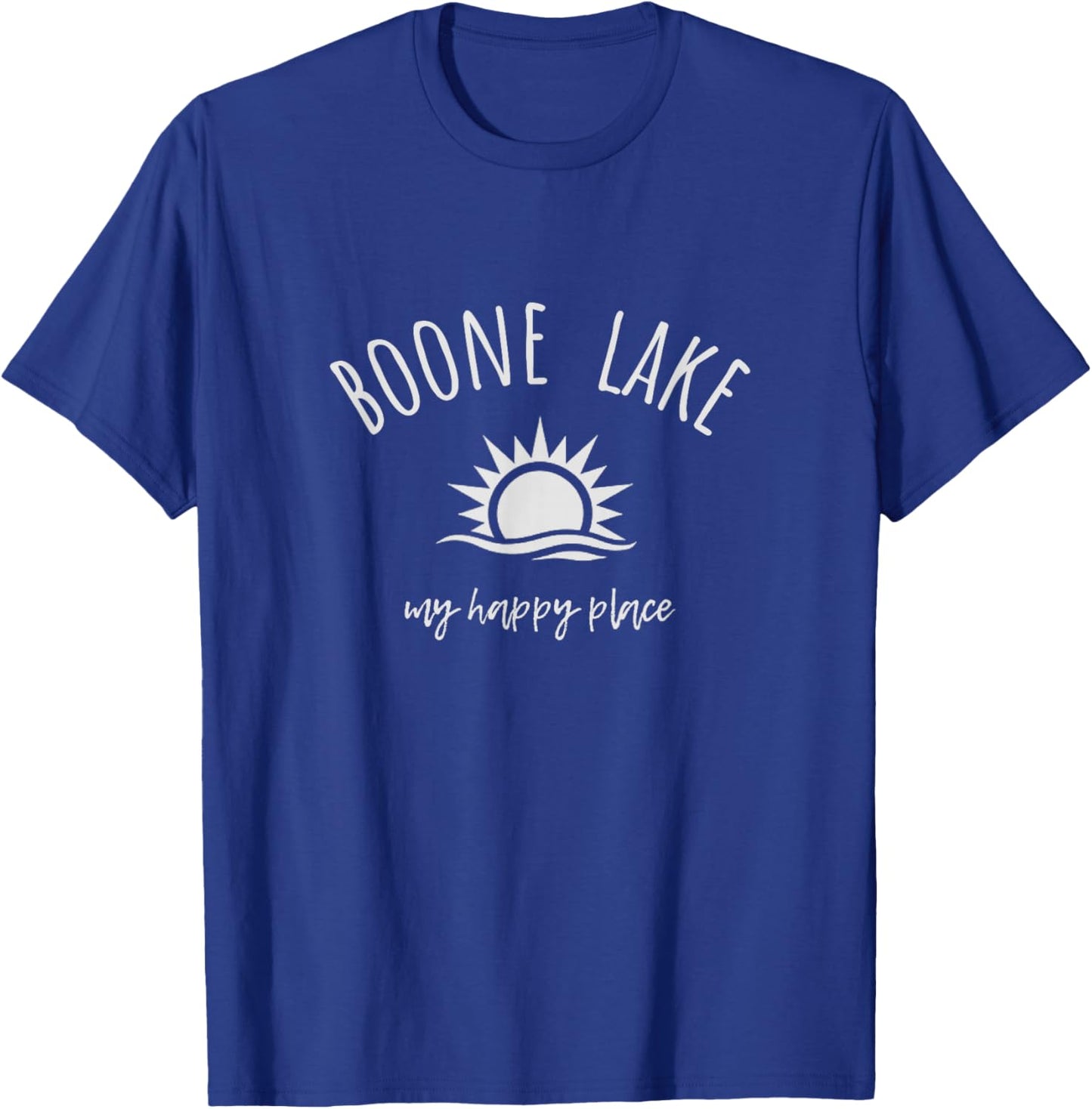 Boone Lake My Happy Place TN Boating Fishing Fun T-Shirt - T-Shirt | Royal