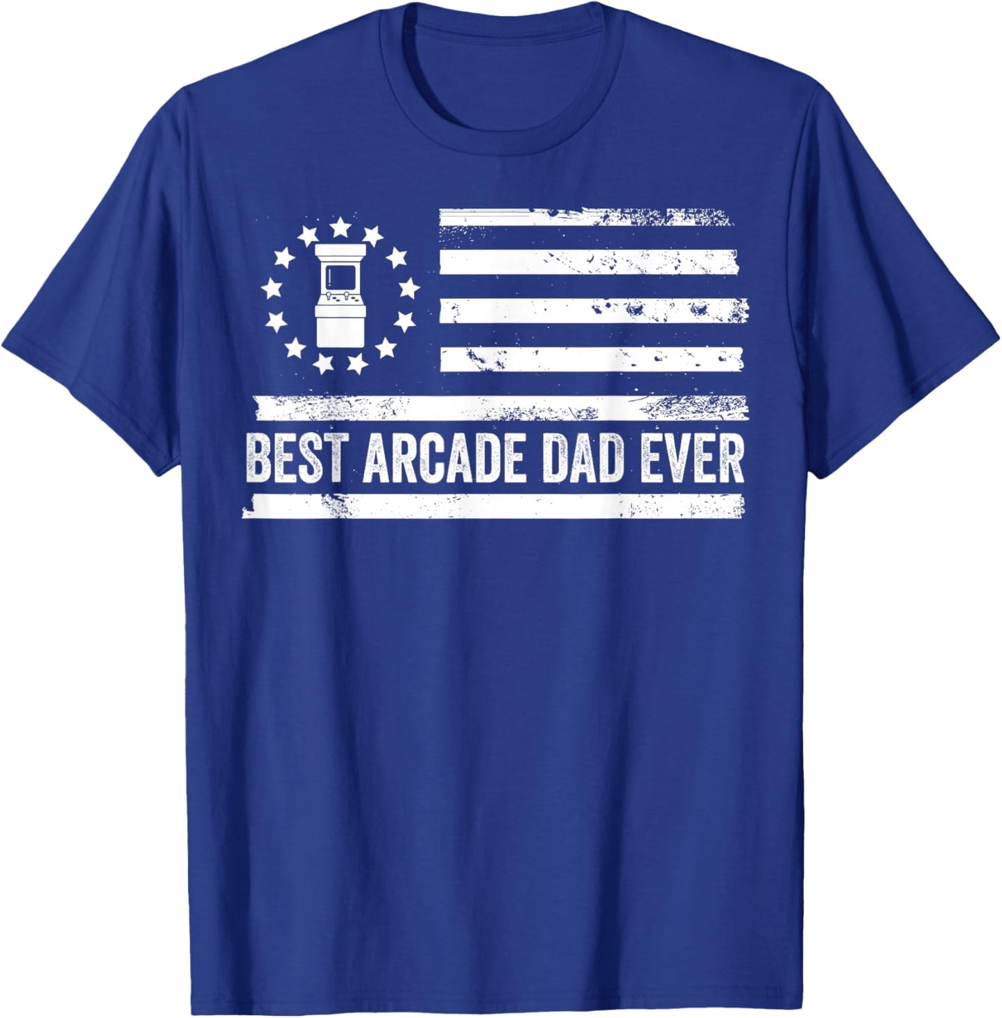 Arcade Video Games Retro US American Flag 80s 90s Patriotic T-Shirt - T-Shirt | Royal