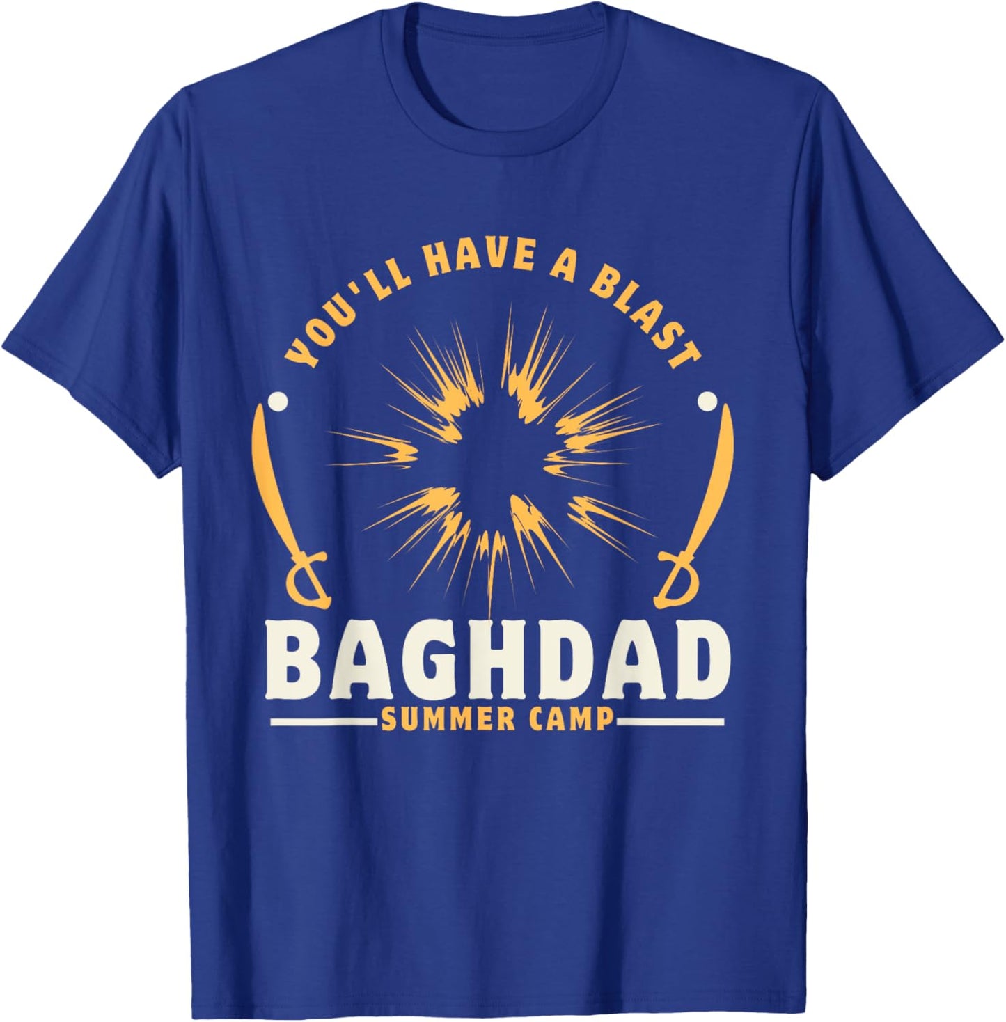 Baghdad Summer Camp USA Veterans Iraq War Military T-Shirt - T-Shirt | Royal