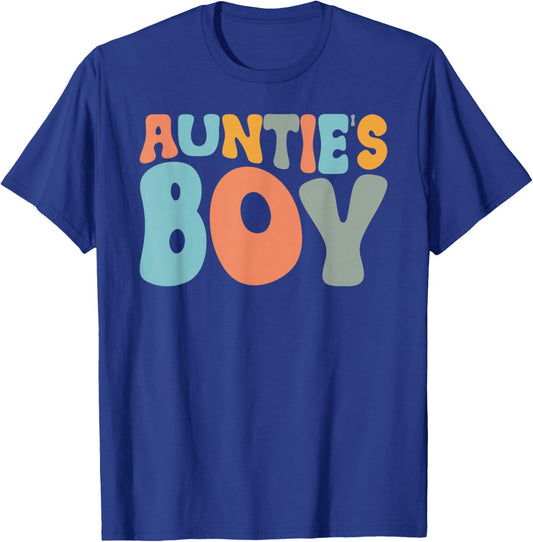 Groovy Auntie's Boy from Aunt to Nephew T-Shirt - T-Shirt | Royal