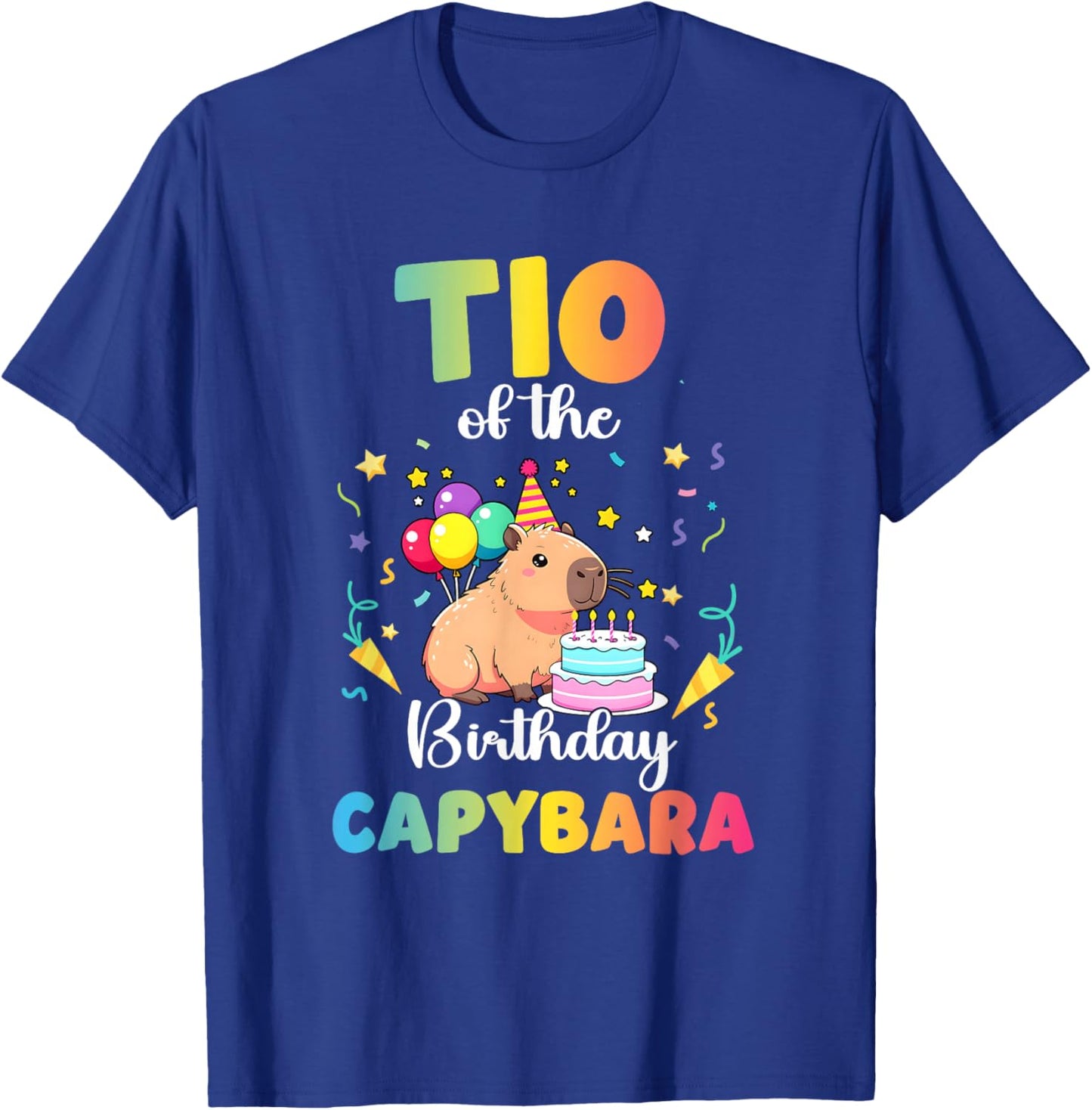 TIO of The Birthday Girl Capybara Bday Party Family T-Shirt - T-Shirt | Royal