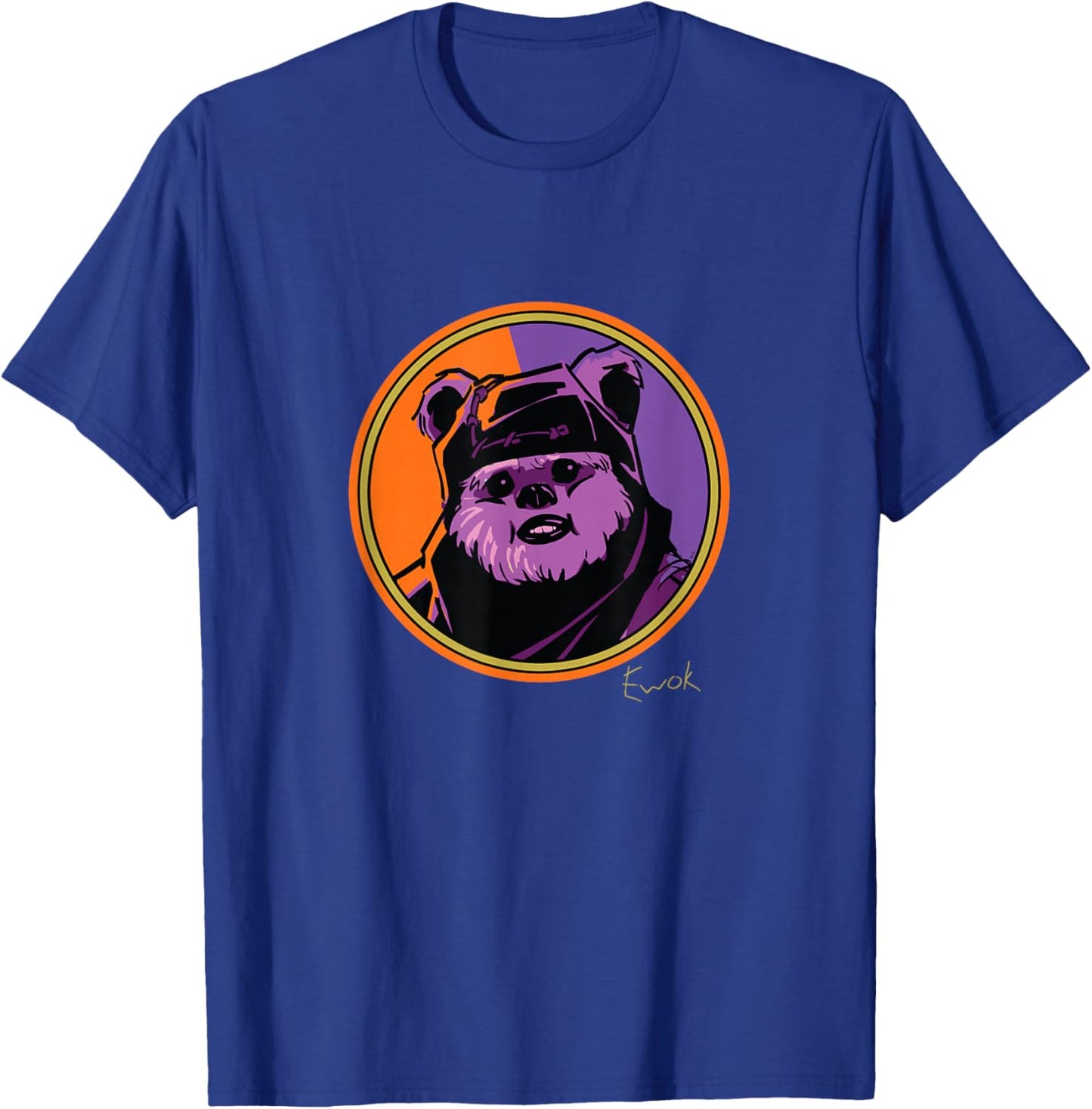 Star Wars Ewok Wicket Classic Character Matching 2-Sided T-Shirt - T-Shirt | Royal