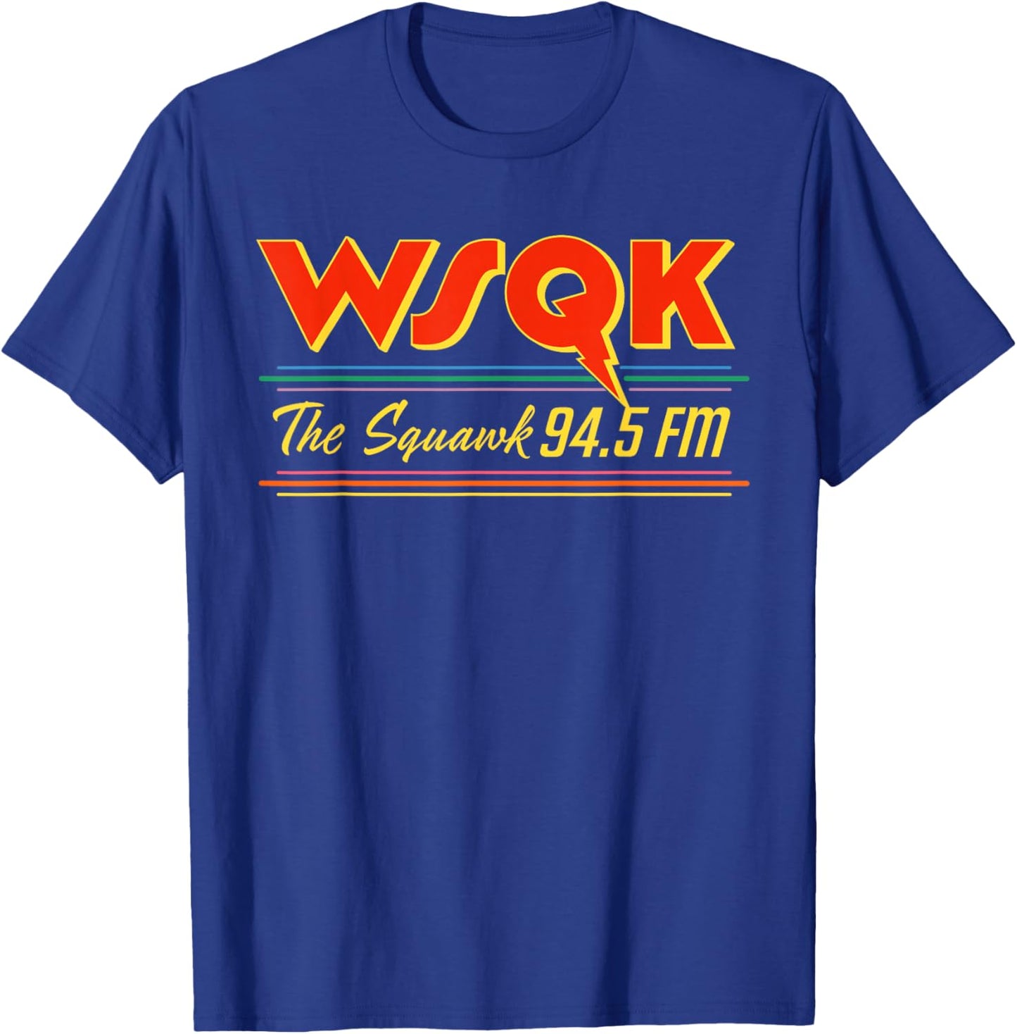 Stranger Things Lucas WSQK Squawk Officially Licensed T-Shirt - T-Shirt | Royal
