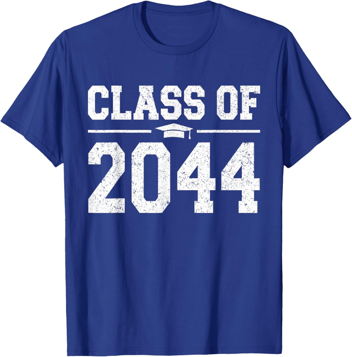 Class of 2044 Grow With Me Graduation Vintage Kindergarten T-Shirt - T-Shirt | Royal