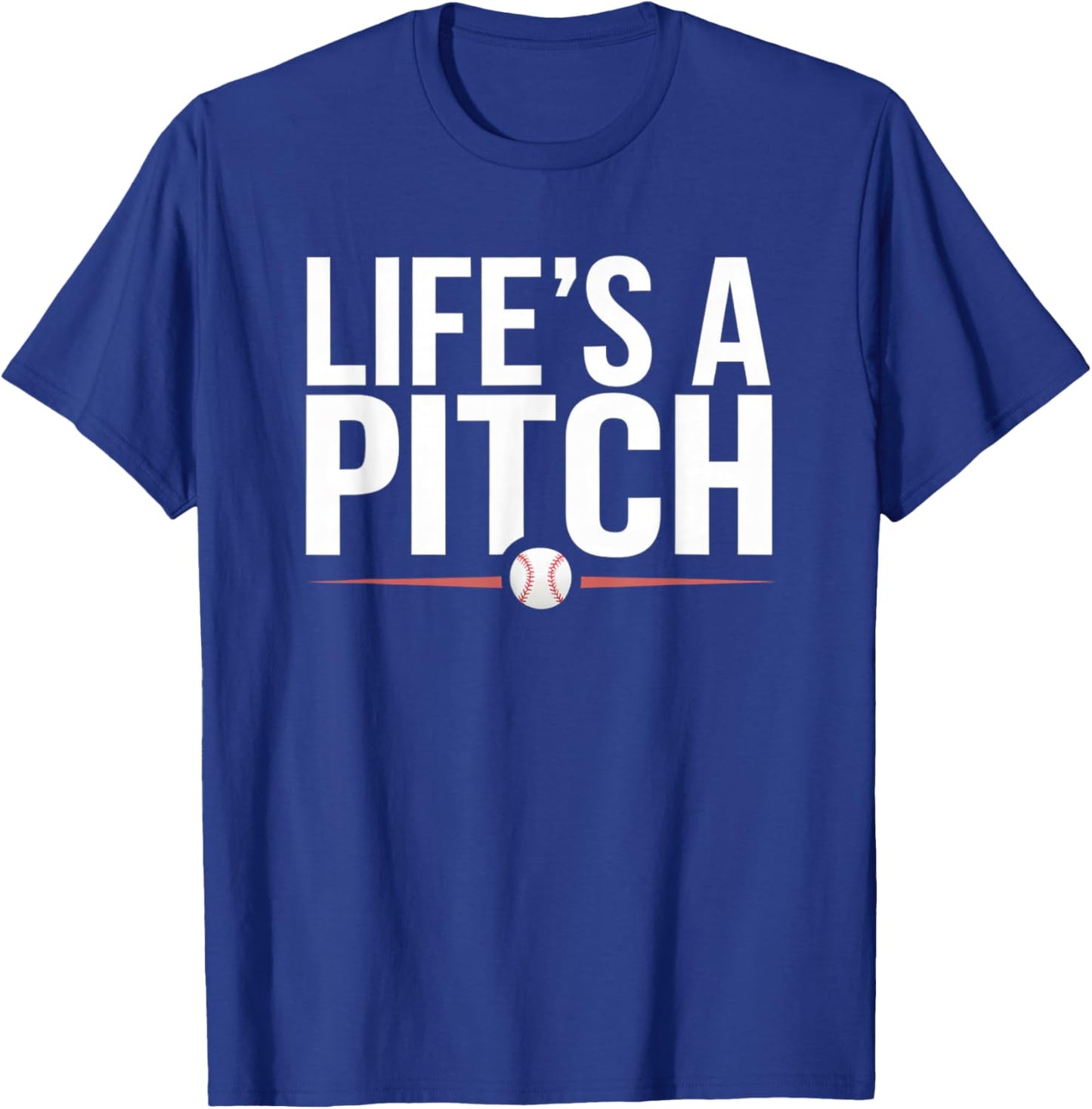 Baseball Life's A Pitch Family Matching T-Shirt - T-Shirt | Royal