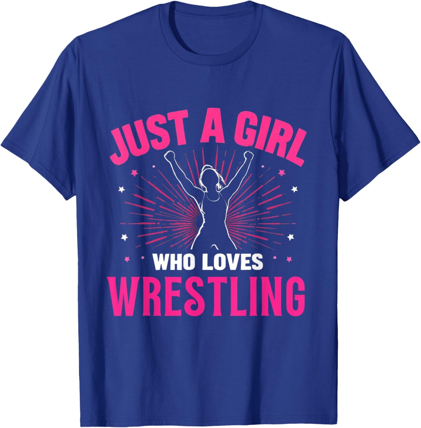 Just A Girl Who Loves Wrestling, Girls & Kids, Wrestler Girl T-Shirt - T-Shirt | Royal