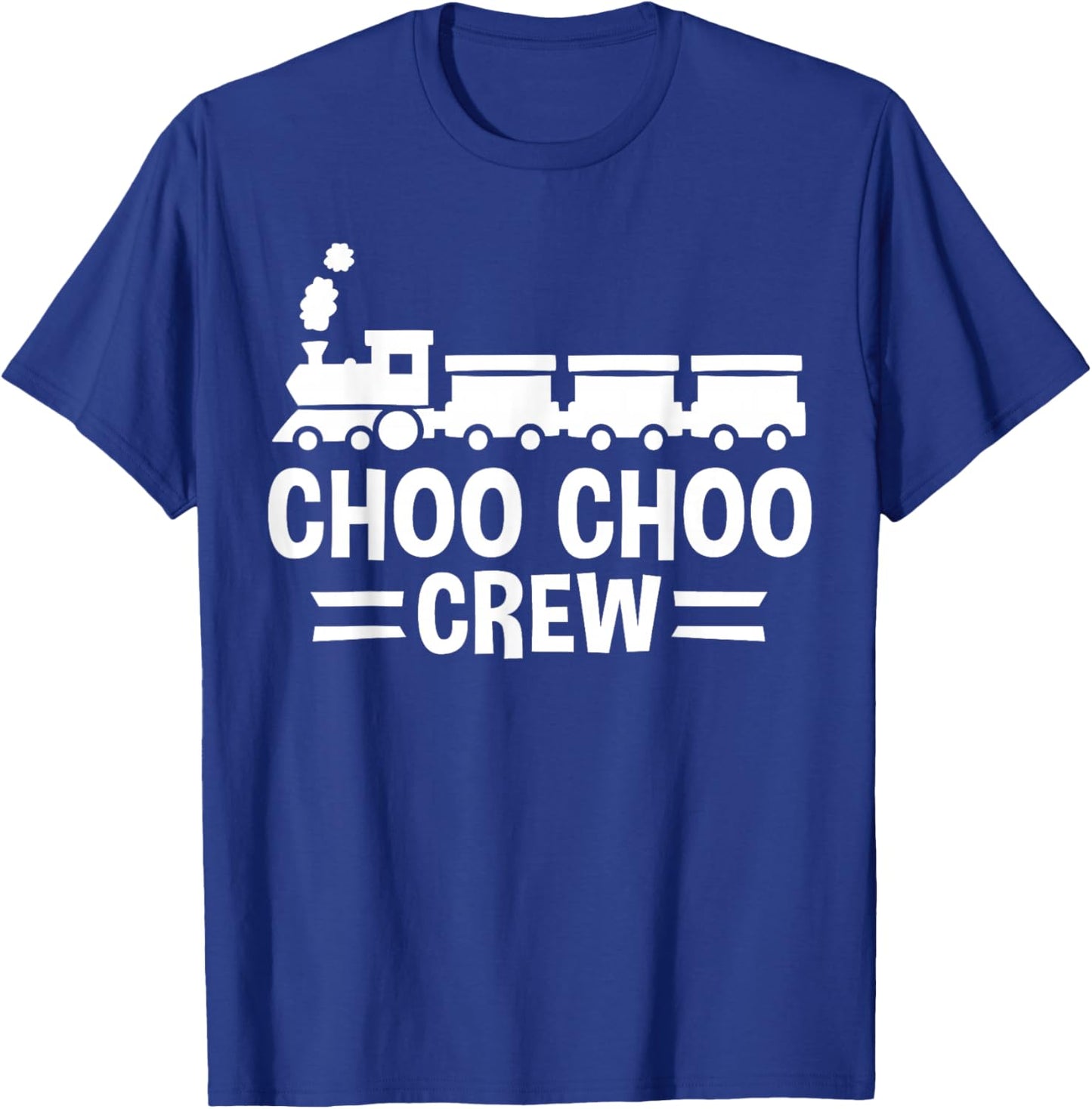 Choo Choo Crew Railway Train Birthday T-Shirt - T-Shirt | Royal
