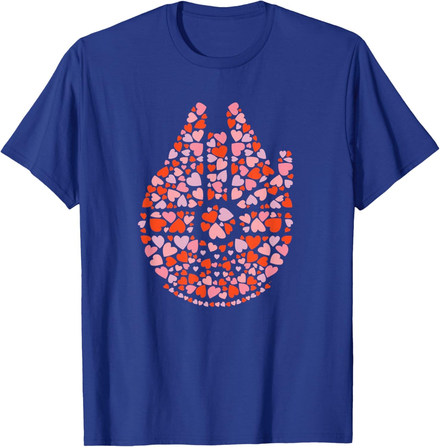 Star Wars Valentine’s Day Millennium Falcon Love Hearts T-Shirt - T-Shirt | Royal