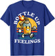 Bottle Up Your Feelings Funny Cartoon Retro Vintage T-Shirt - T-Shirt | Royal