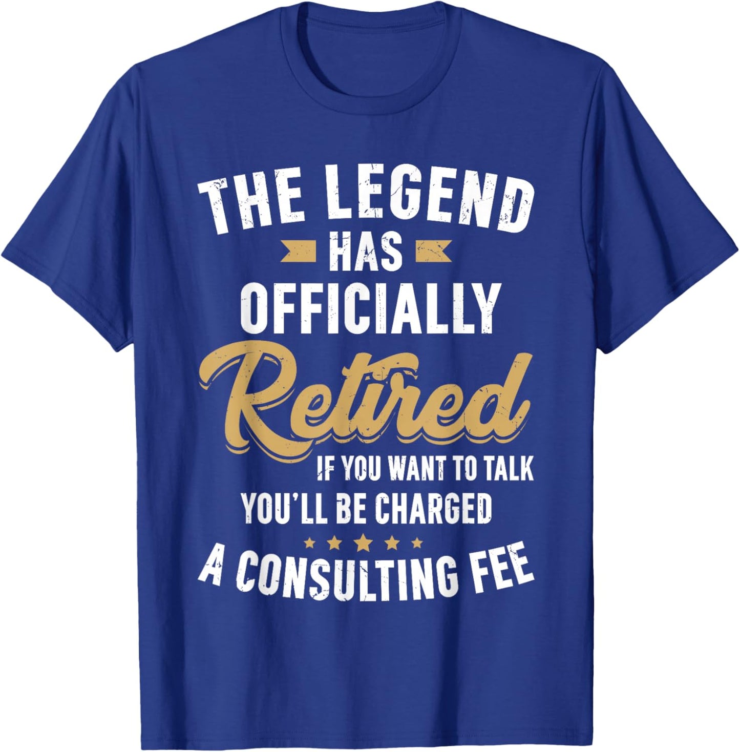 The Legend Has Officially Retired Vintage Funny Retirement T-Shirt - T-Shirt | Royal