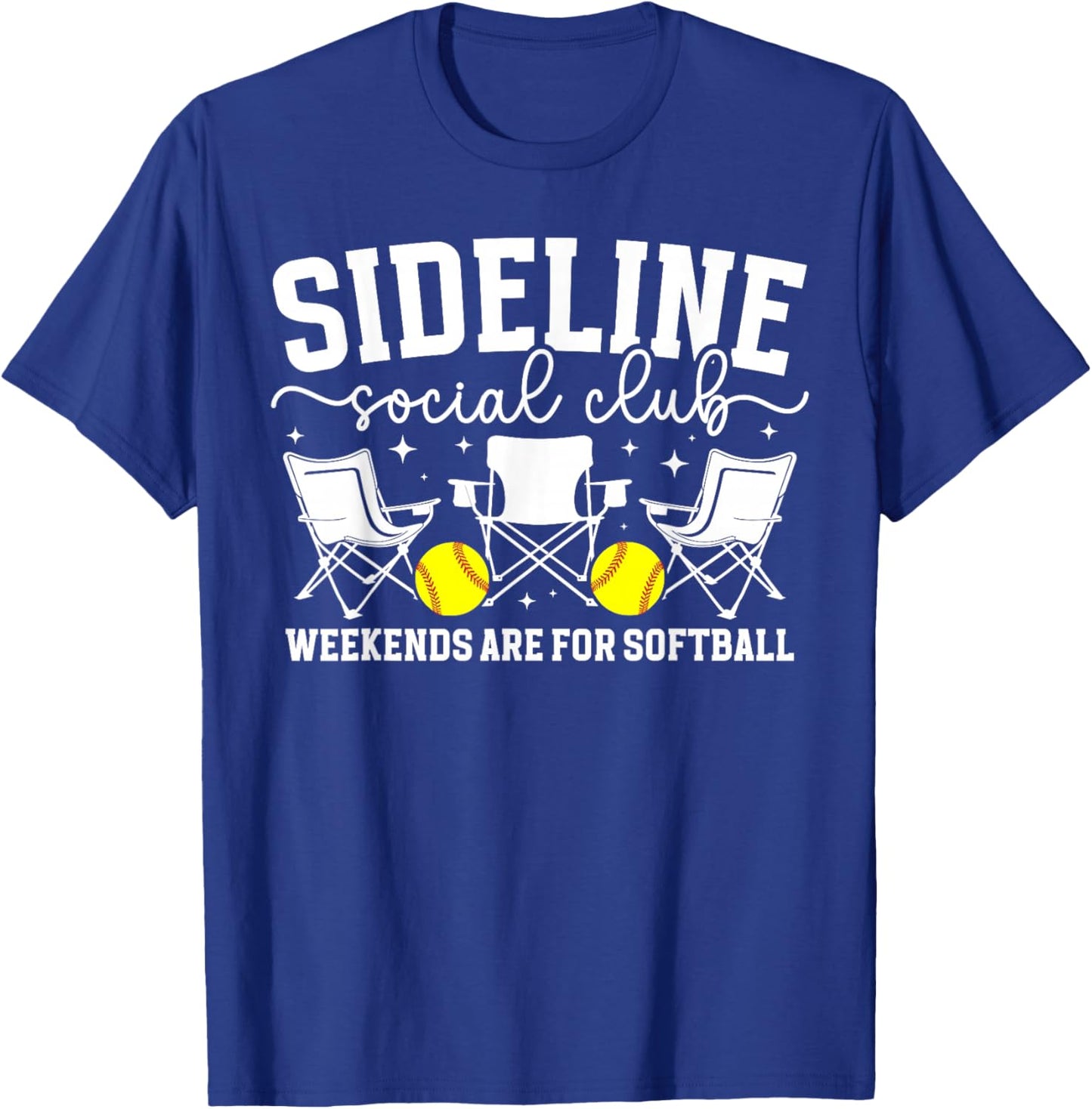 Sideline Social Club Softball Mom of A Softball Player Mama T-Shirt - T-Shirt | Royal