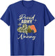 Proud Army Nanny Camouflage Mother's Day Dog Tag US Flag T-Shirt - T-Shirt | Royal